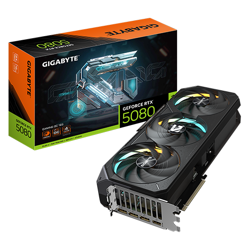 VGA GIGABYTE RTX 5080 GAMING OC 16G GDDR7 GV-N5080GAMING OC-16GD