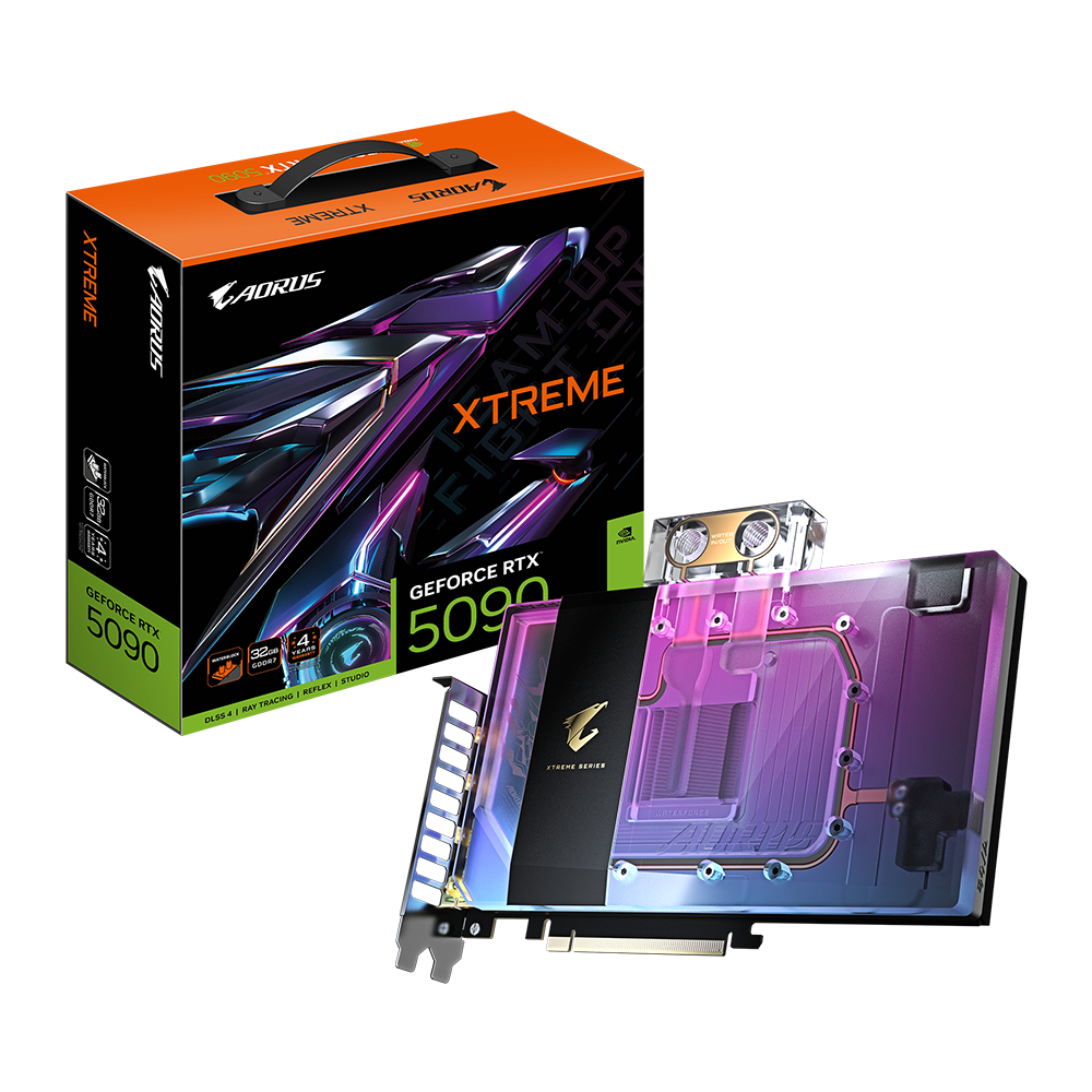 VGA GIGABYTE AORUS GeForce RTX 5090 XTREME WATERFORCE WB 32G GDDR7 GV-N5090AORUSX WB-32GD