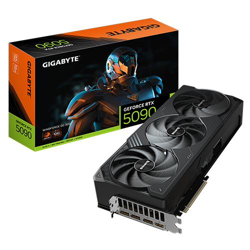 VGA GIGABYTE RTX 5090 WINDFORCE OC 32G GDDR7 GV-N5090WF3OC-32GD