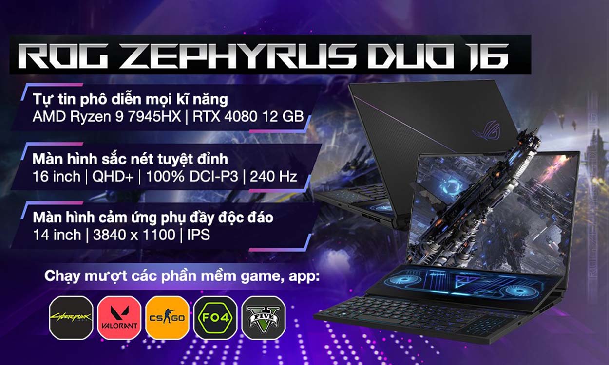Asus ROG Zephyrus Duo 16 - Thiết kế tối ưu - dẫn đầu trào lưu | NESEVN