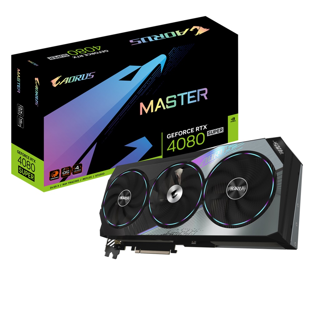 VGA GIGABYTE AORUS GeForce RTX 4080 SUPER MASTER 16G GDDR6X GV-N408SAORUS M-16GD
