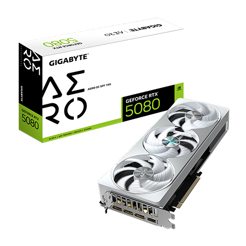 VGA GIGABYTE AORUS RTX 5080 AERO OC SFF 16G GDDR7 GV-N5080AERO OC-16GD