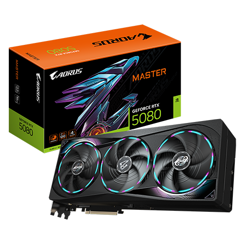 VGA GIGABYTE AORUS RTX 5080 MASTER 16G GDDR7 GV-N5080AORUS M-16GD