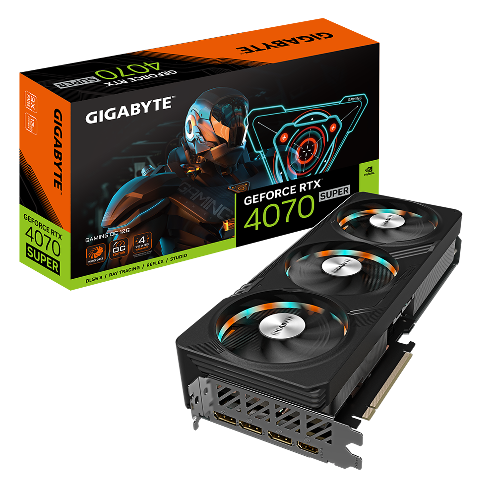 VGA GIGABYTE GeForce RTX 4070 SUPER GAMING OC 12G GDDR6X GV-N407SGAMING OC-12GD