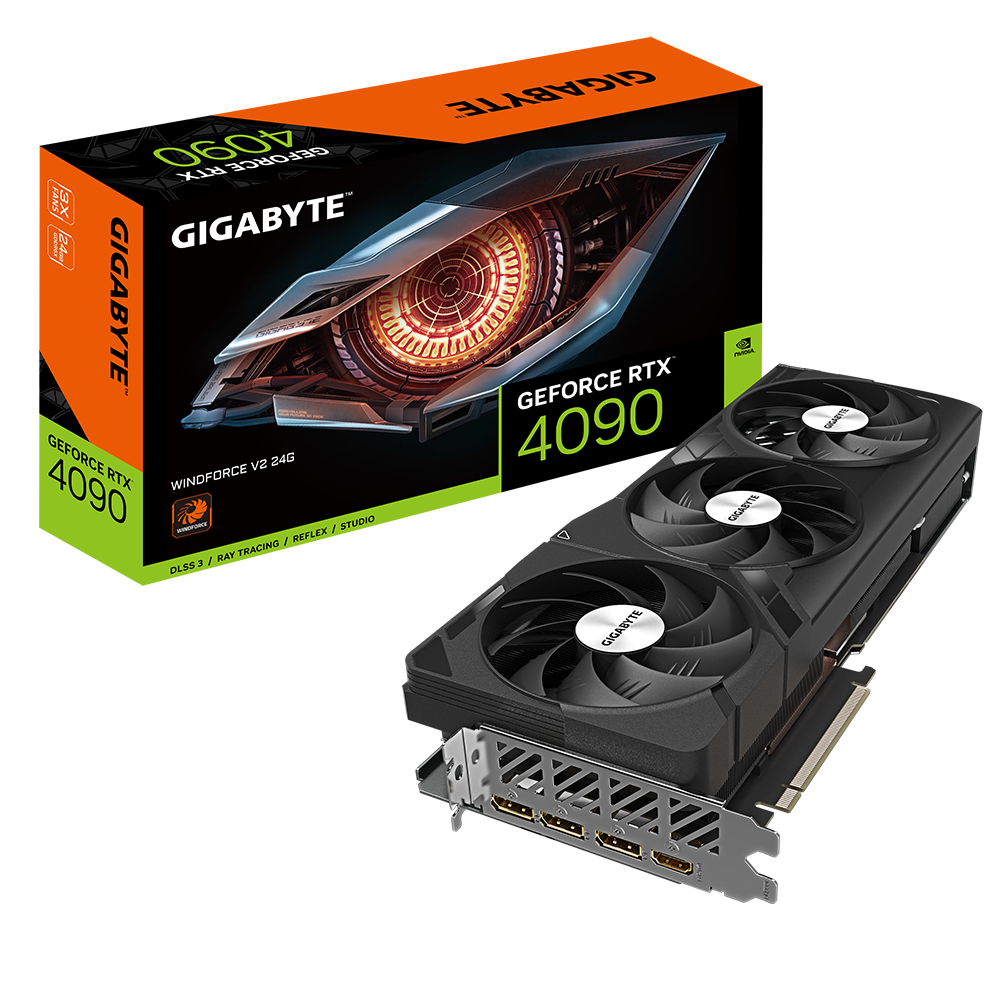 VGA GIGABYTE GeForce RTX 4090 WINDFORCE V2 24G DDR6X GV-N4090WF3V2-24GD